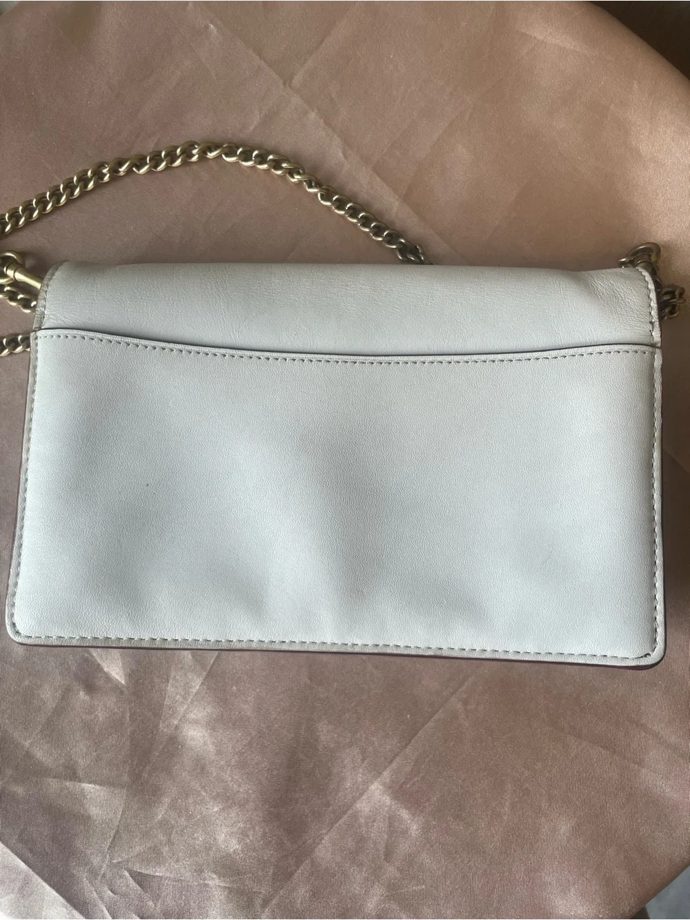 Coach 1941 Callie White Leather Floral Appliqué Chain Crossbody